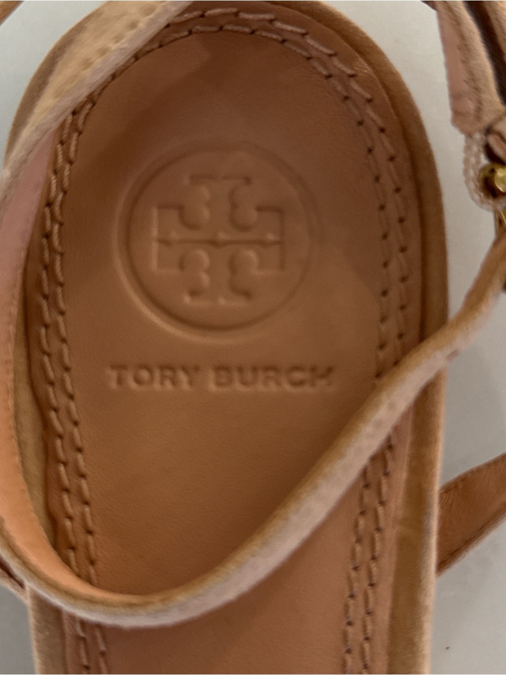 Tory Burch Multicolor Beaded Pointed Toe Ankle Strap Flats - Picture 3 of 6